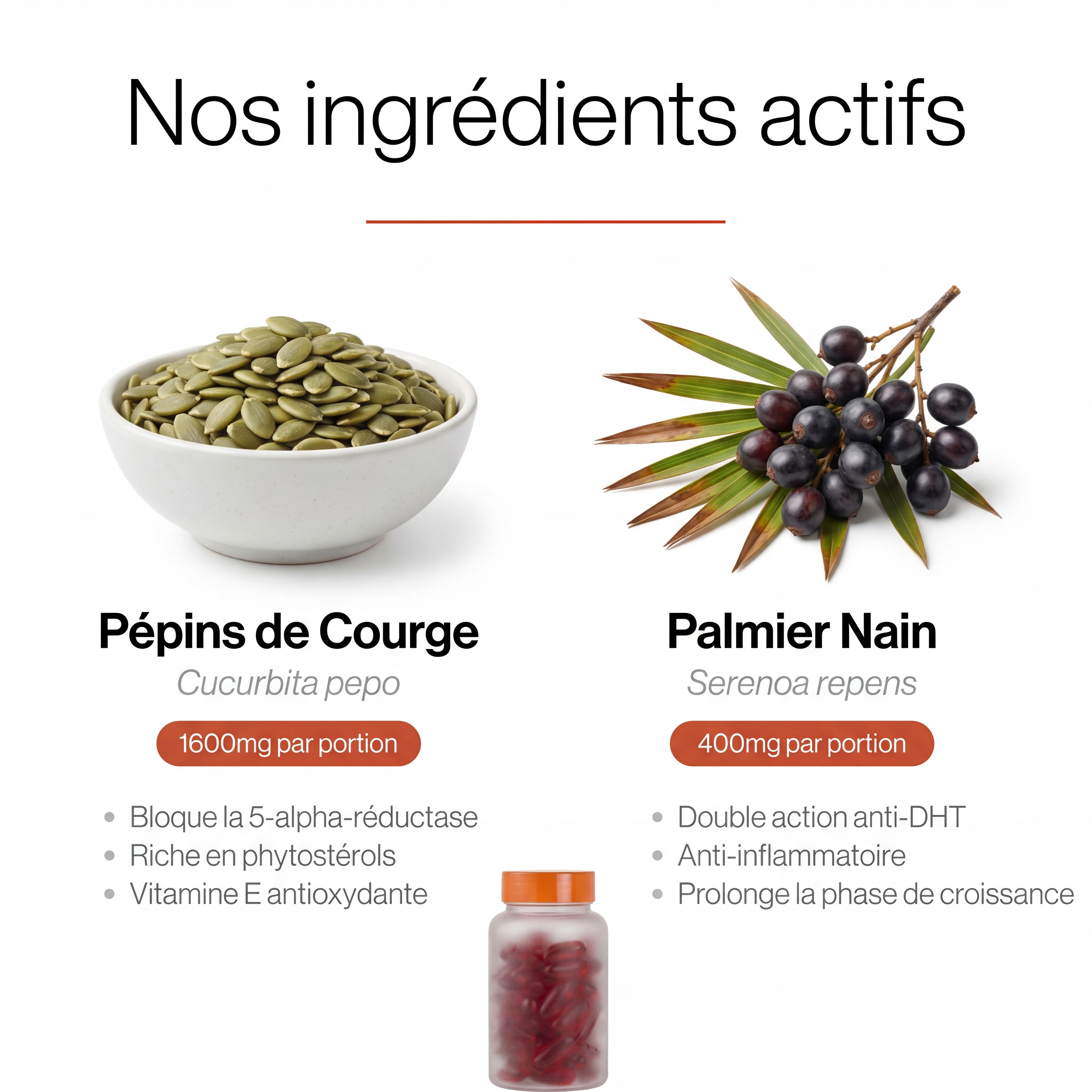 Pépins de Courge Softgels — Anti-DHT Naturel